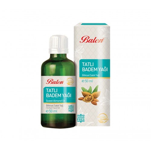 Balen Tatlı Badem Yağı 50 Ml | Cildinizi Nemlendiren Ve Saçlarınızı Parlaklık Kazandıran Doğal Yağ Balen Tatlı Badem Yağı 50 Ml | Cildinizi Nemlendiren Ve Saçlarınızı Parlaklık Kazandıran Doğal Yağ