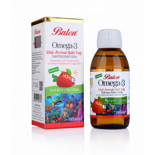 Omega-3 Çilek Aromalı * 100 ML | Kalp VE Beyin Sağlığını Desteklemeye Yardımcı Takviye Gıda Omega-3 Çilek Aromalı * 100 ML | Kalp VE Beyin Sağlığını Desteklemeye Yardımcı Takviye Gıda