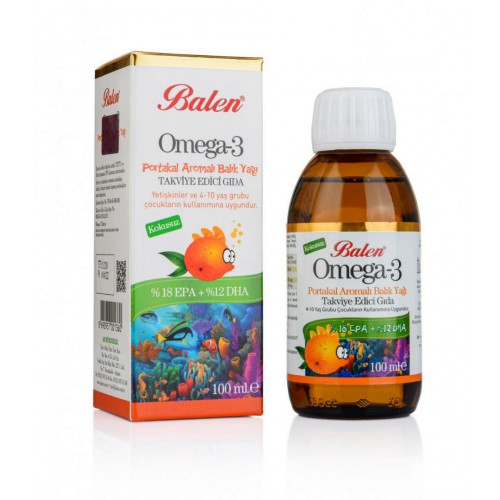 Omega-3 Portakal Aromalı * 100 ML | Sağlıklı Yaşamı Desteklemeye Yardımcı Besin Takviyesi