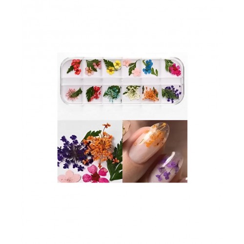 Nail Art Kuru Çiçek Seti 12'li