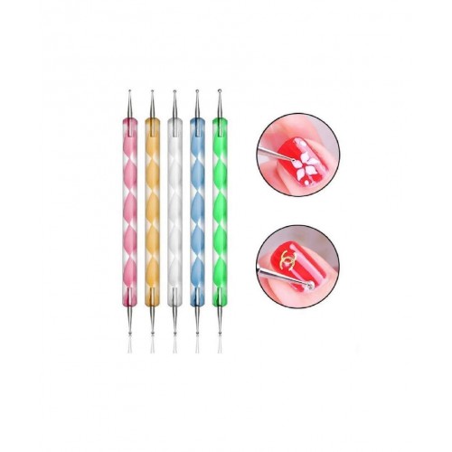 Tırnak Süsleme Nail Art Kalemi 5li Dot Seti Noktalama Kalemi Tırnak Süsleme Nail Art Kalemi 5li Dot Seti Noktalama Kalemi