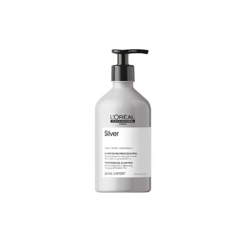Serie Expert Silver Çok Açık Sarı Gri ve Beyaz Saçlar İçin Renk Dengeleyici Mor Şampuanı 500 ml Serie Expert Silver Çok Açık Sarı Gri ve Beyaz Saçlar İçin Renk Dengeleyici Mor Şampuanı 500 ml