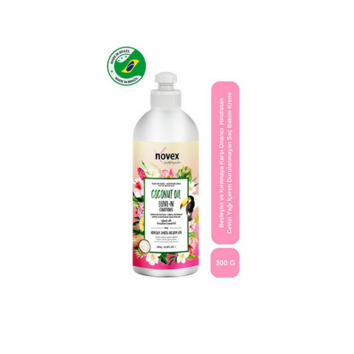 Novex Coconut Oil Kuru ve Hasar Görmüş Saçlar için Durulanmayan Saç Bakım Kremi 300g