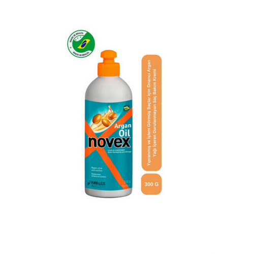 Novex Argan Oil Yıpranmış Saçlar için Durulanmayan Saç Bakım Kremi 300g Novex Argan Oil Yıpranmış Saçlar için Durulanmayan Saç Bakım Kremi 300g