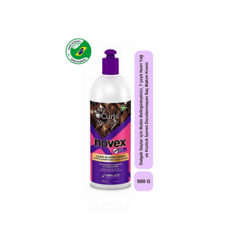 Novex My Curls Dalgalı Saçlar için Durulanmayan Saç Bakım Kremi 500g