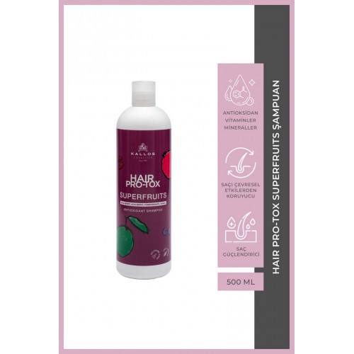 Kallos Hair Pro-Tox Superfruıts Şampuan 500 ML Kallos Hair Pro-Tox Superfruıts Şampuan 500 ML