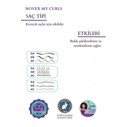 Novex My Curls Bukle Belirginleştirici Saç Maskesi 400g | Kıvırcık ve Dalgalı Saçlara Özel Elektriklenmeyi Önleyici ve Şekillendirici Bakım Novex My Curls Bukle Belirginleştirici Saç Maskesi 400g | Kıvırcık ve Dalgalı Saçlara Özel Elektriklenmeyi Önleyici ve Şekillendirici Bakım