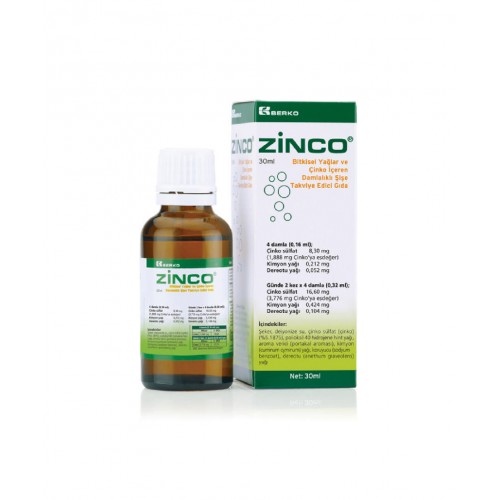 Zinco Damla 30 ml | Bağışıklık Sistemi Destekleyici Takviye Edici Gıda