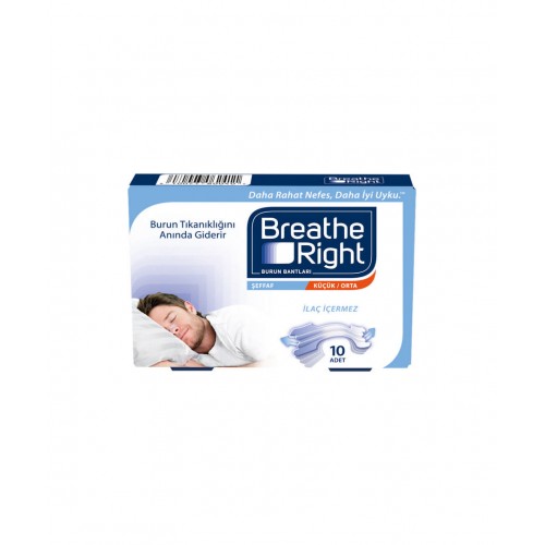Breathe Right Şeffaf Burun Bandı Küçük Orta Boy | Burun Tıkanıklığını Anında Gideren Bant Breathe Right Şeffaf Burun Bandı Küçük Orta Boy | Burun Tıkanıklığını Anında Gideren Bant
