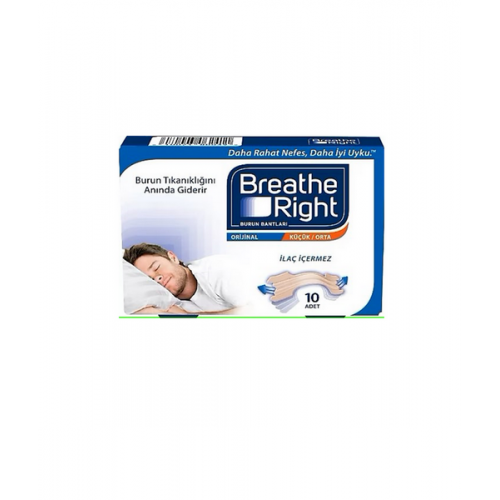 Breathe Right Burun Bandı - Küçük/Orta | Burun Tıkanıklığını Anında Gideren, Rahat Nefes Almaya Yardımcı Burun Bandı Breathe Right Burun Bandı - Küçük/Orta | Burun Tıkanıklığını Anında Gideren, Rahat Nefes Almaya Yardımcı Burun Bandı