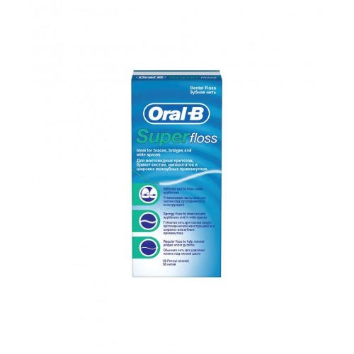 Oral-B Superfloss Diş İpi | Ortodontik Tedavi Esnasında Kullanıma Uygun Ağız Bakım İpi
