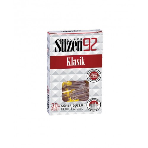 Süper Süzen 92 Ağızlık 30'lu Paket | Ekstra Güçlü Sigara Filtresi Süper Süzen 92 Ağızlık 30'lu Paket | Ekstra Güçlü Sigara Filtresi