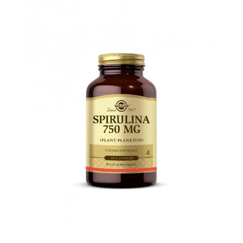 Solgar Spirulina 750 mg 80 Kapsül | Antioksidan İçerikli Mavi-Yeşil Alg Olarak da İsimlendirilen Spirulina (Arthrospira Platensis) İçeren Besin Takviyesi Solgar Spirulina 750 mg 80 Kapsül | Antioksidan İçerikli Mavi-Yeşil Alg Olarak da İsimlendirilen Spirulina (Arthrospira Platensis) İçeren Besin Takviyesi