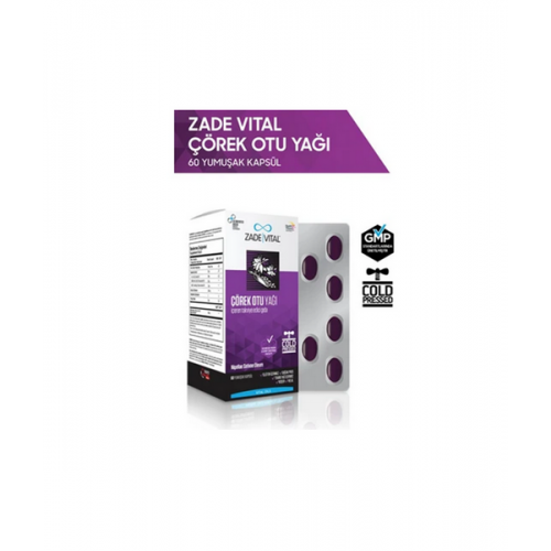 Zade Vital Çörek Otu Yağı 900 mg 60 Kapsül | Çörek Otu Tohumlarından Elde Edilen Bitkisel Yağ