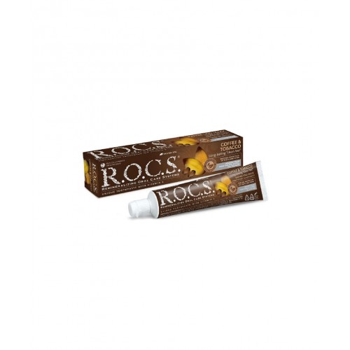 ROCS Coffee - Tobacco Diş Macunu 60 ml | Dişteki Sigara, Çay ve Kahve Lekelerini Giderici Bakım ROCS Coffee - Tobacco Diş Macunu 60 ml | Dişteki Sigara, Çay ve Kahve Lekelerini Giderici Bakım