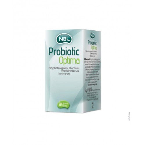 NBL Probiotic Optima 30 Tablet | Sindirim Sistemi ve Bağışıklık Sistemi Sağlığı Güçlendirici Probiyotik Takviye