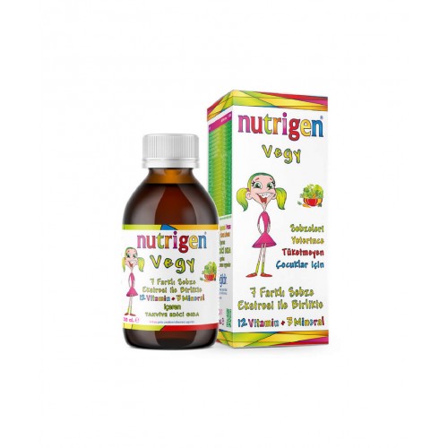 Nutrigen Vegy Şurup 200 ml | Sebze Tüketmeyen Çocuklara Özel Takviye Edici Gıda