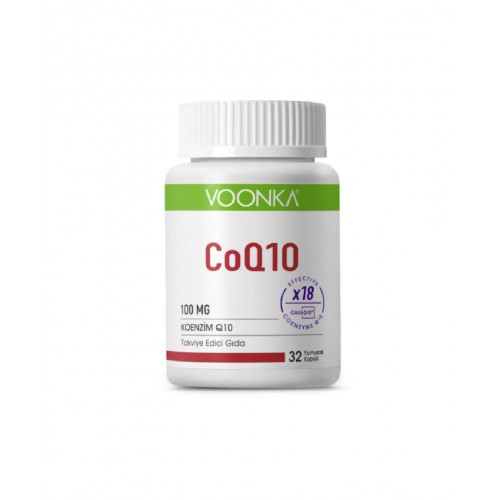 Voonka CoQ-10 100mg 32 Kapsül | Enerji Seviyenizi ve Genel Yaşam Kalitenizi İyileştirmeye Yardımcı Takviye Edici Gıda