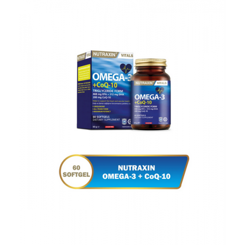 Nutraxin Omega-3   CoQ-10 60 Softjel | Beyin ve Sinir Sistemini Destekleyici Takviye Gıda