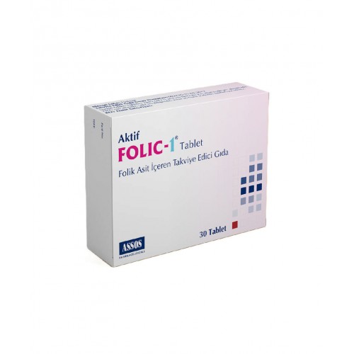 Folic 1 30 Tablet | Hamile ve Folik Asit Alımında Eksiklik Yaşayan Bireyler İçin Takviye Edici Gıda Folic 1 30 Tablet | Hamile ve Folik Asit Alımında Eksiklik Yaşayan Bireyler İçin Takviye Edici Gıda
