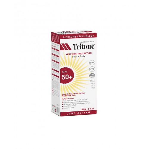 Tritone SPF50  Güneş Koruyucu Losyon 150 ml | Güneş Sonrası Kuruluk ve Tahrişleri Önlemeye Yardımcı Güneş Koruyucu Losyon