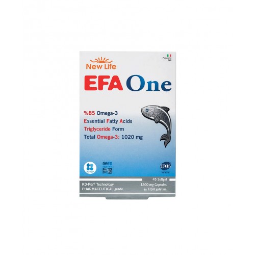 New Life EFA One 45 Kapsül | Kalp Sağlığını Korumaya, Beyin Fonksiyonlarını Desteklemeye ve Genel Yaşam Kalitesini Artırmaya Yardımcı Takviye Edici Gıda