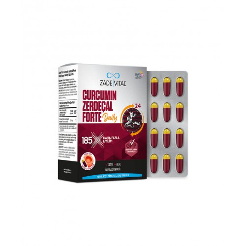 Zade Vital Curcumin Forte Daily - Sıvı Zerdeçal 60 Kapsül | Sağlıklı Yaşam Tarzını Destekleyen Takviye Edici Gıda Zade Vital Curcumin Forte Daily - Sıvı Zerdeçal 60 Kapsül | Sağlıklı Yaşam Tarzını Destekleyen Takviye Edici Gıda