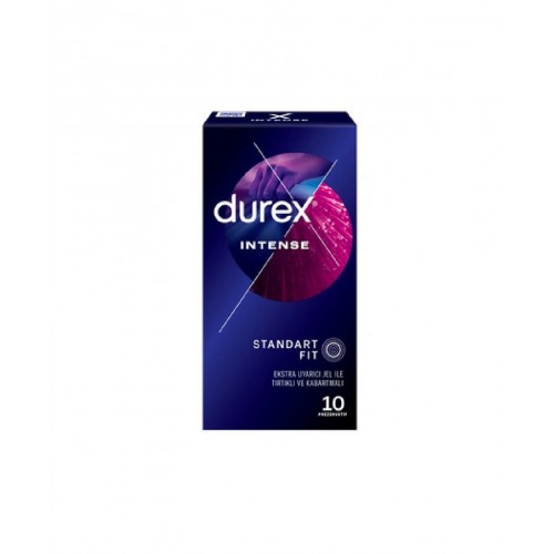 Durex Intense Uyarıcı Jelli ve Tırtıklı Prezervatif 10'lu