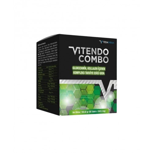Vitendo Combo 90 Tablet | Glukozamin ve Kollajen İçeren, Genel Yaşam Kalitenizi Artırmaya Yardımcı Takviye Edici Gıda Vitendo Combo 90 Tablet | Glukozamin ve Kollajen İçeren, Genel Yaşam Kalitenizi Artırmaya Yardımcı Takviye Edici Gıda