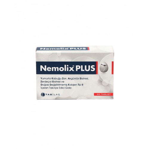 Nemolix Plus 30 Tablet | Eklem Sağlığını Korumaya ve Yaşa Bağlı Eklem Problemlerini Önlemeye Yardımcı Takviye Edici Gıda Nemolix Plus 30 Tablet | Eklem Sağlığını Korumaya ve Yaşa Bağlı Eklem Problemlerini Önlemeye Yardımcı Takviye Edici Gıda