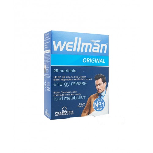 Wellman Original 30 Tablet | Erkeklere Özel Enerji Seviyelerini Artırmaya, Bağışıklık Sistemini Güçlendirmeye ve Genel Sağlığı Desteklemeye Yardımcı Takviye Edici Gıda Wellman Original 30 Tablet | Erkeklere Özel Enerji Seviyelerini Artırmaya, Bağışıklık Sistemini Güçlendirmeye ve Genel Sağlığı Desteklemeye Yardımcı Takviye Edici Gıda