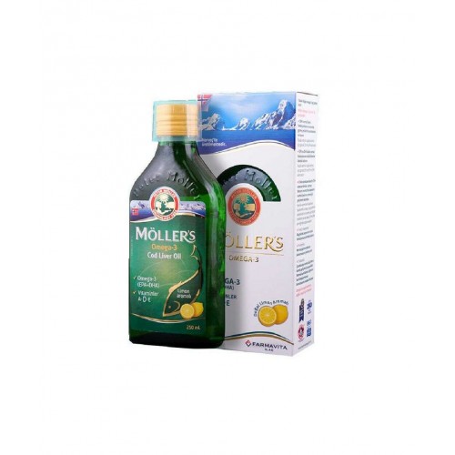 Möller's Balık Yağı Şurubu Limon Aromalı 250 ml | Kalbin ve Beyin Fonksiyonlarının İyileşmesine Yardımcı Takviye Balık Yağı