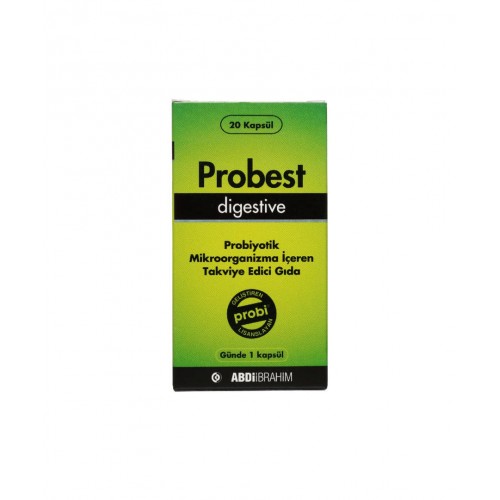 Probest Digestive 20 Kapsül | Probiyotik Mikroorganizma İçeren Takviye