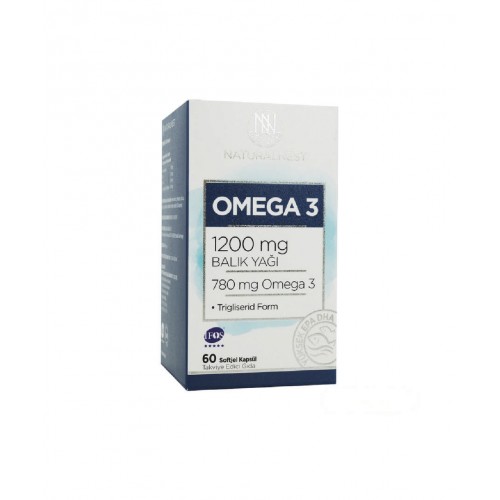 Naturalnest Omega 3 1200 mg Balık Yağı 60 Softjel Kapsül | Kalbin ve Beyin Fonksiyonlarının Korunmasına Yardımcı Balık Yağı Naturalnest Omega 3 1200 mg Balık Yağı 60 Softjel Kapsül | Kalbin ve Beyin Fonksiyonlarının Korunmasına Yardımcı Balık Yağı