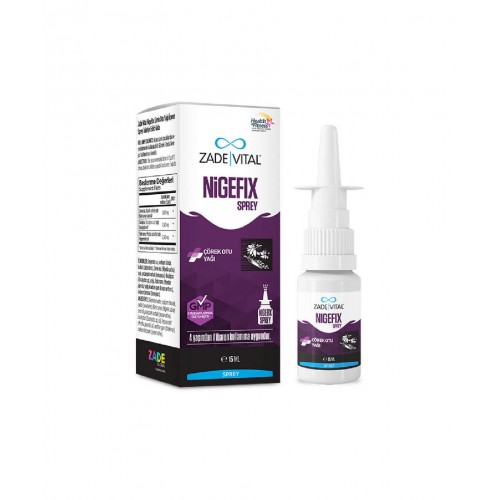 Zade Vital Nigefix Nazal Sprey 15 ml | Burun Tıkanıklığı ve Alerjik Reaksiyonların Hafifletilmesine Yardımcı Nazal Sprey Zade Vital Nigefix Nazal Sprey 15 ml | Burun Tıkanıklığı ve Alerjik Reaksiyonların Hafifletilmesine Yardımcı Nazal Sprey