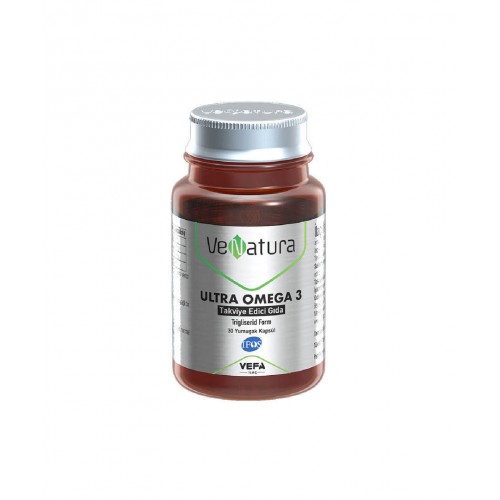 VeNatura Ultra Omega 3 30 Kapsül | Kalp Sağlığını Desteklemeye, Beyin Fonksiyonlarını Güçlendirmeye ve Genel Yaşam Kalitesini Artırmaya Yardımcı Takviye Edici Gıda