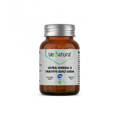 VeNatura Ultra Omega 3 60 Kapsül | Kalp Sağlığını Desteklemeye, Beyin Fonksiyonlarını Güçlendirmeye ve Genel Yaşam Kalitesini Artırmaya Yardımcı Takviye Edici Gıda