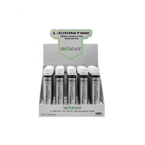 VeNatura L-Karnitin ve Taurin 25 ml x 20 Şişe | Spor Performansını Artırmak ve Enerji Metabolizmasını Desteklemeye Yardımcı Takviye Edici Gıda VeNatura L-Karnitin ve Taurin 25 ml x 20 Şişe | Spor Performansını Artırmak ve Enerji Metabolizmasını Desteklemeye Yardımcı Takviye Edici Gıda