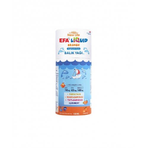New Life Efa Liquid Tutti Frutti Aromalı Balık Yağı 150 ml | Çocuklara Özel, Kalp Sağlığını Desteklerken Beyin Fonksiyonlarının Güçlenmesine Katkı Sağlayan Takviye Edici Gıda New Life Efa Liquid Tutti Frutti Aromalı Balık Yağı 150 ml | Çocuklara Özel, Kalp Sağlığını Desteklerken Beyin Fonksiyonlarının Güçlenmesine Katkı Sağlayan Takviye Edici Gıda
