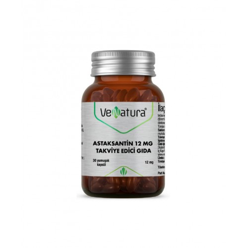 VeNatura Astaksantin 12 mg 30 Kapsül | Göz Sağlığı, Cilt Görünümü ve Bağışıklık Sistemi Desteği Sunan Takviye Edici Gıda VeNatura Astaksantin 12 mg 30 Kapsül | Göz Sağlığı, Cilt Görünümü ve Bağışıklık Sistemi Desteği Sunan Takviye Edici Gıda