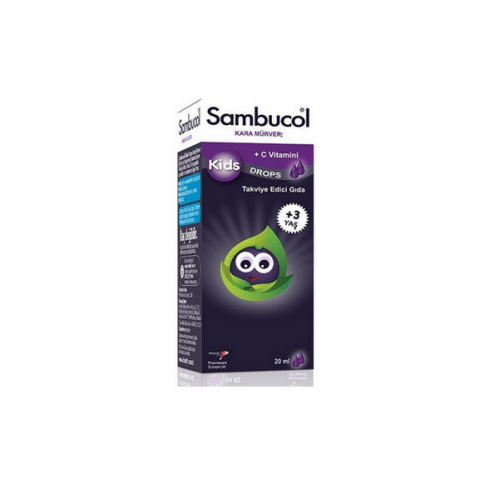 Sambucol Kids Drop 20 ml | Çocuklar İçin Kara Mürver ve Kuşburnu İçeren Takviye Edici Gıda Sambucol Kids Drop 20 ml | Çocuklar İçin Kara Mürver ve Kuşburnu İçeren Takviye Edici Gıda