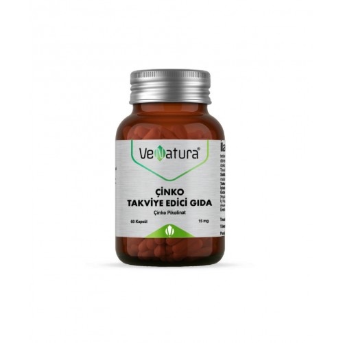 VeNatura Çinko 15 mg 60 Kapsül | Cilt, Saç ve Tırnakların Güçlenmesine Yardımcı Takviye Edici Gıda VeNatura Çinko 15 mg 60 Kapsül | Cilt, Saç ve Tırnakların Güçlenmesine Yardımcı Takviye Edici Gıda