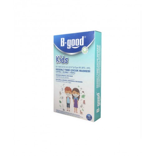 B-good Kids Desenli Çocuk Maskesi 10 Adet | Desenli Tıbbi Çocuk Maskesi B-good Kids Desenli Çocuk Maskesi 10 Adet | Desenli Tıbbi Çocuk Maskesi