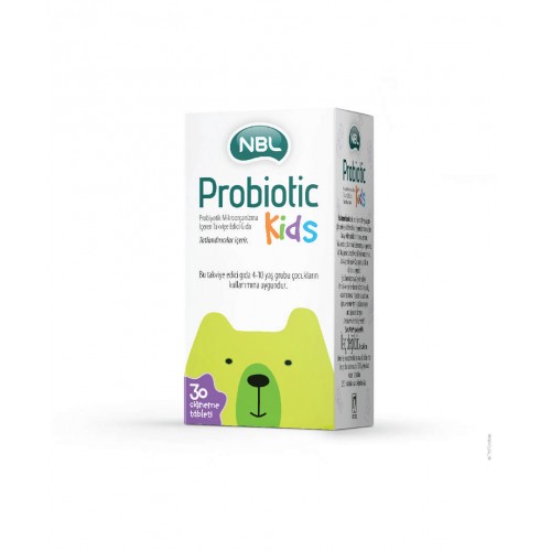 NBL Probiotic Kids 30 Çiğneme Tableti | Çocuklara Özel Sindirim Sistemini Düzenlemeye ve Bağışıklık Sistemini Desteklemeye Yardımcı Probiyotik Bakteri İçeren Takviye