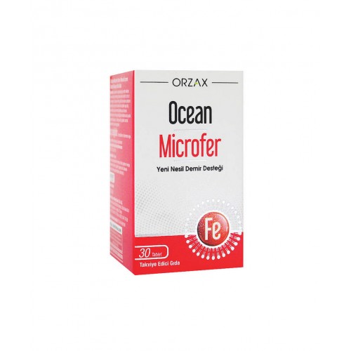 Ocean Microfer 30 Tablet | Demir Eksikliği ve Anemi Gibi Durumların Desteklenmesine Yardımcı Demir Takviye Edici Gıda