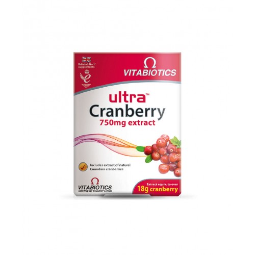 Vitabiotics Ultra Cranberry 30 Tablet | İdrar Yolu Sağlığını Desteklemeye Yardımcı Takviye Edici Gıda