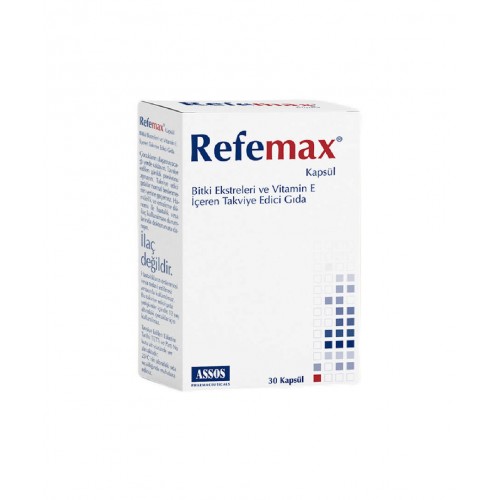 Refemax 30 Kapsül | Genel Yaşam Kalitenizi Artırmaya Yardımcı Takviye Edici Gıda Refemax 30 Kapsül | Genel Yaşam Kalitenizi Artırmaya Yardımcı Takviye Edici Gıda