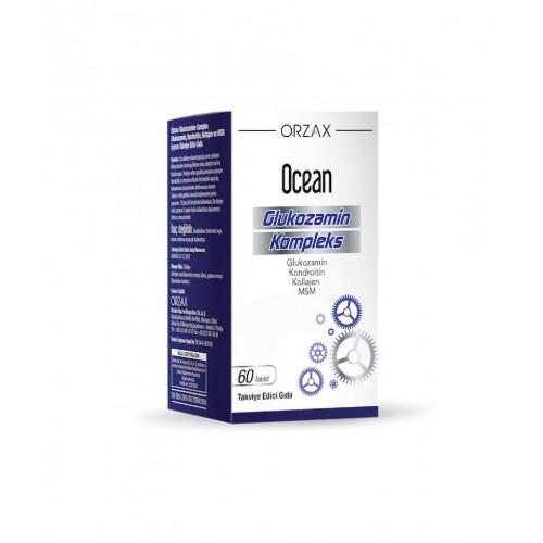 Ocean Glukozamin Kompleks 60 Tablet | Eklem Dokusunun Sağlığını Korumaya, İltihaplanmayı Azaltmaya ve Ağrıyı Hafifletmeye Yardımcı Takviye Edici Gıda