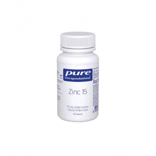 Pure Zinc 15 mg 30 Kapsül | Emilimi Yüksek Çinko Takviye Edici Gıda