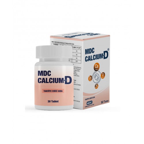 MDC Calcium D 30 Tablet | Emilimi Yüksek Kalsiyum Takviye Edici Gıda MDC Calcium D 30 Tablet | Emilimi Yüksek Kalsiyum Takviye Edici Gıda